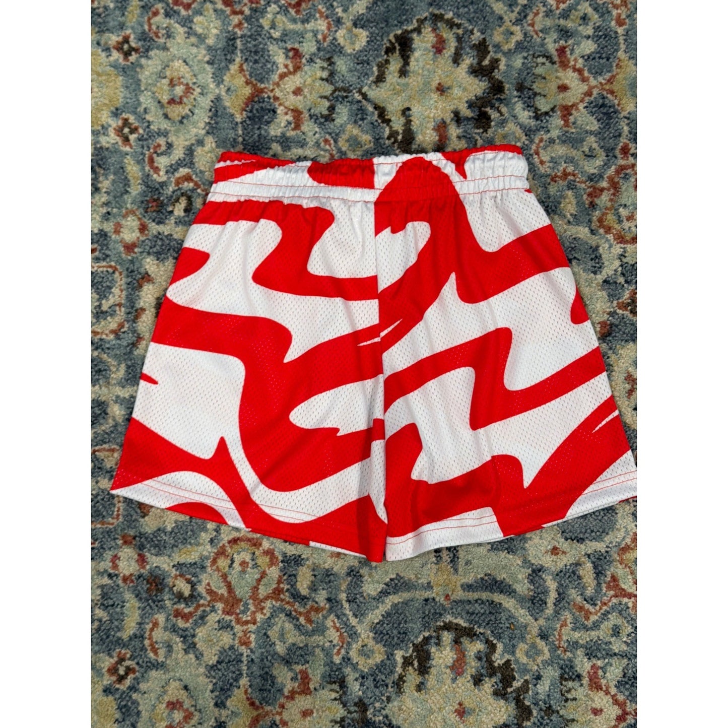 BKTSQD Mesh Shorts Men XS Red White 30 Mil Club Jesser Streetwear EUC5