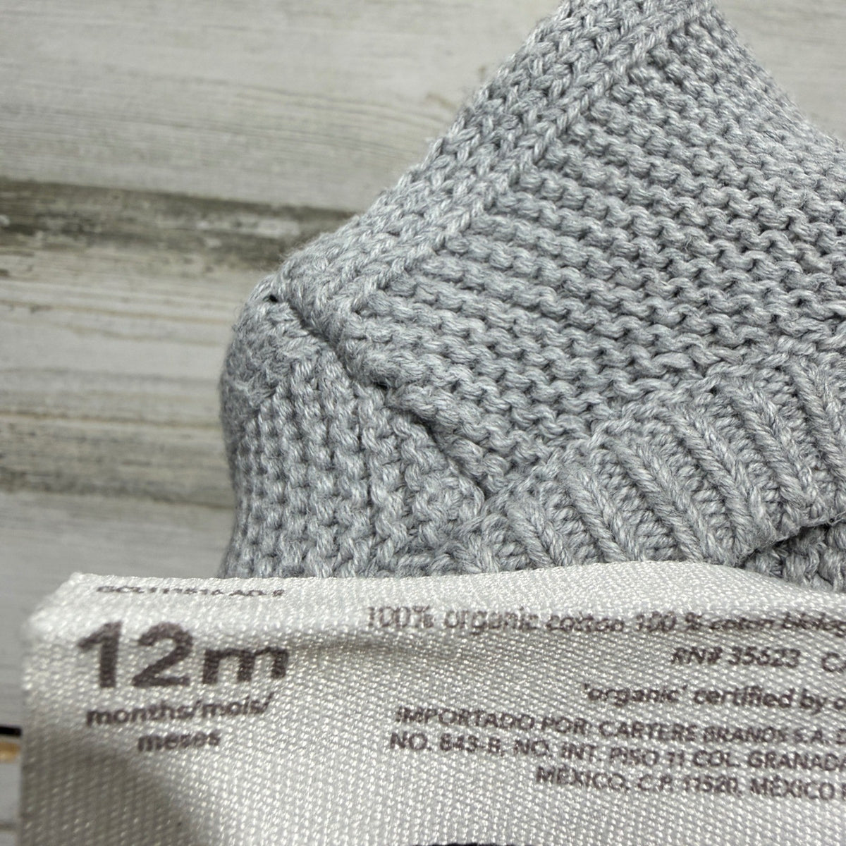 Little Planet Knit Jumpsuit Boys 12M Grey Organic Cotton Garter Stitch3