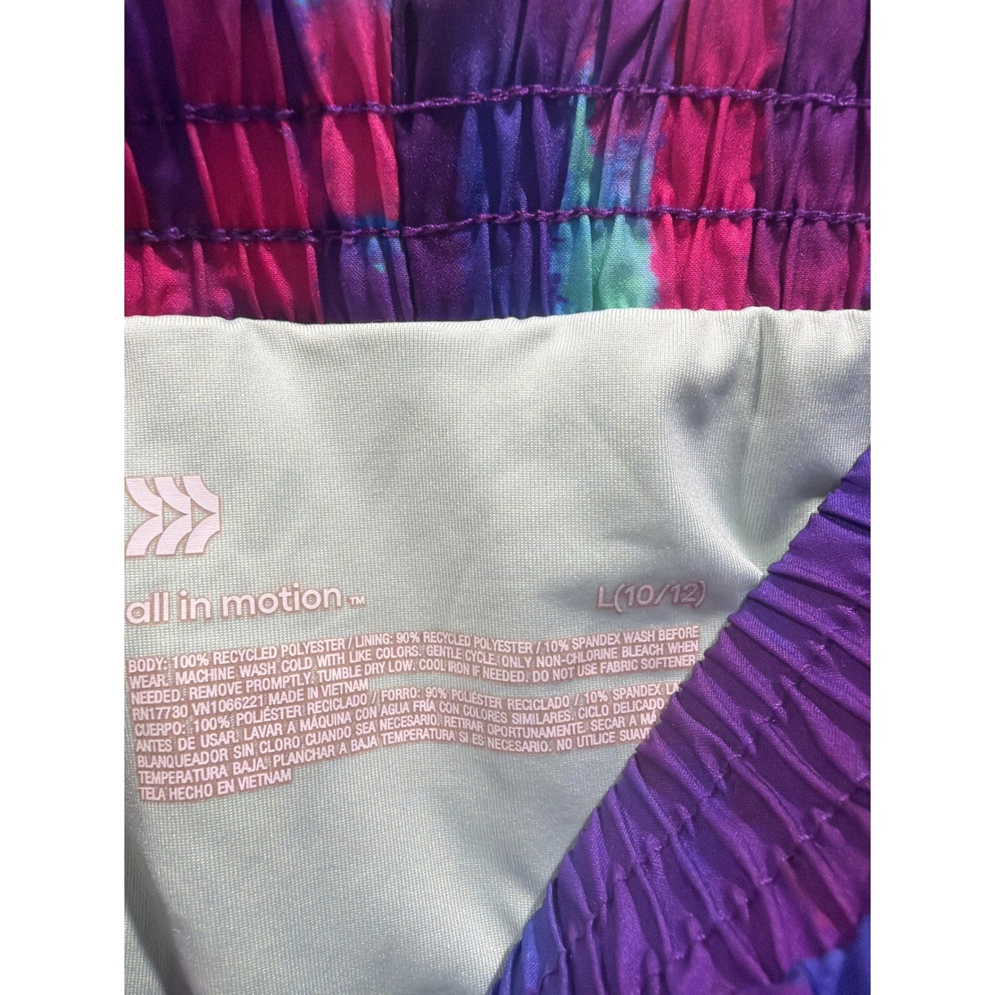 90 Degree All In Motion Girls 10/12 Blue Pink Athletic Bundle Activewear NWT/EUC6