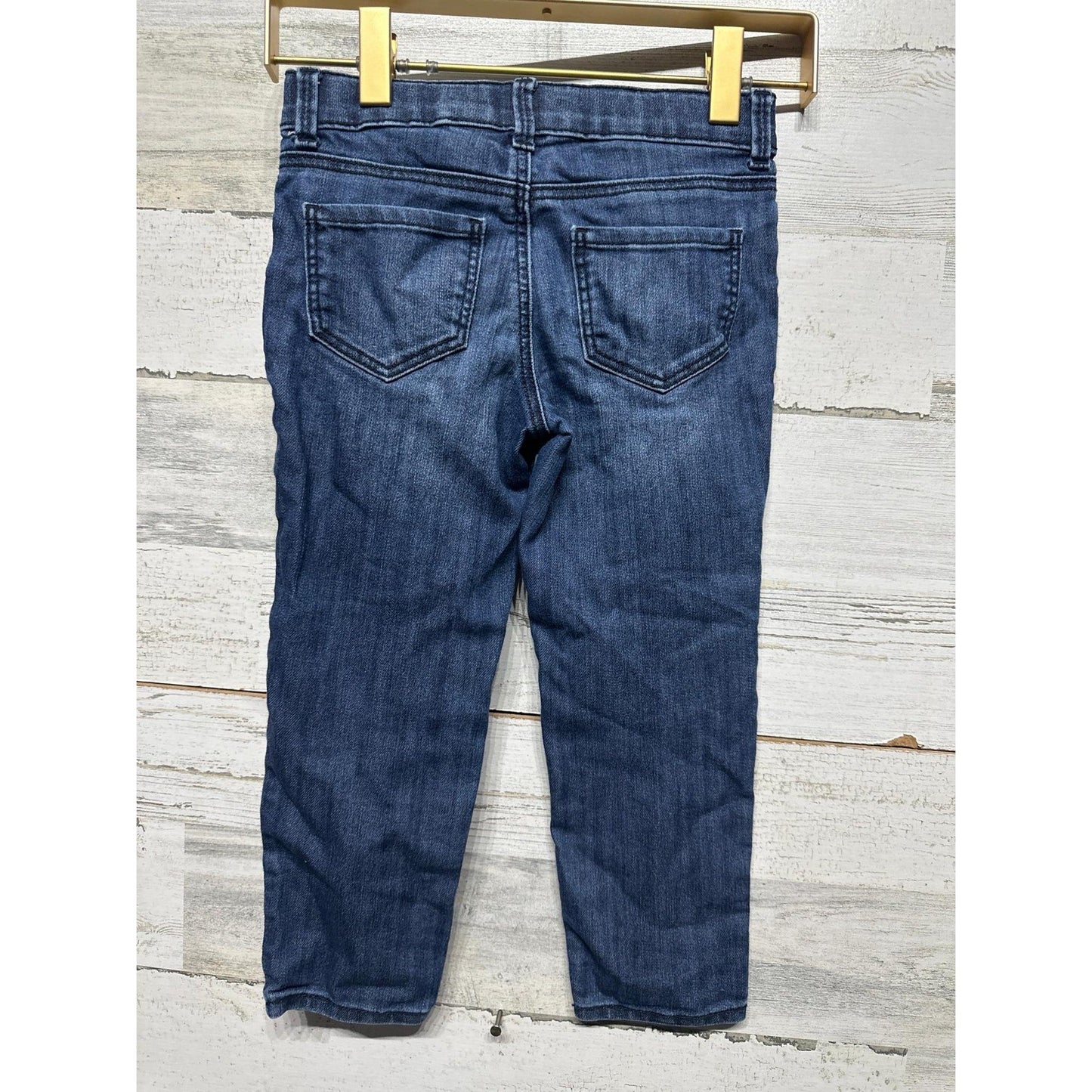 OshKosh B'gosh Skinny Jeans Girls 4T Dark Wash Blue Stretch Denim EUC2