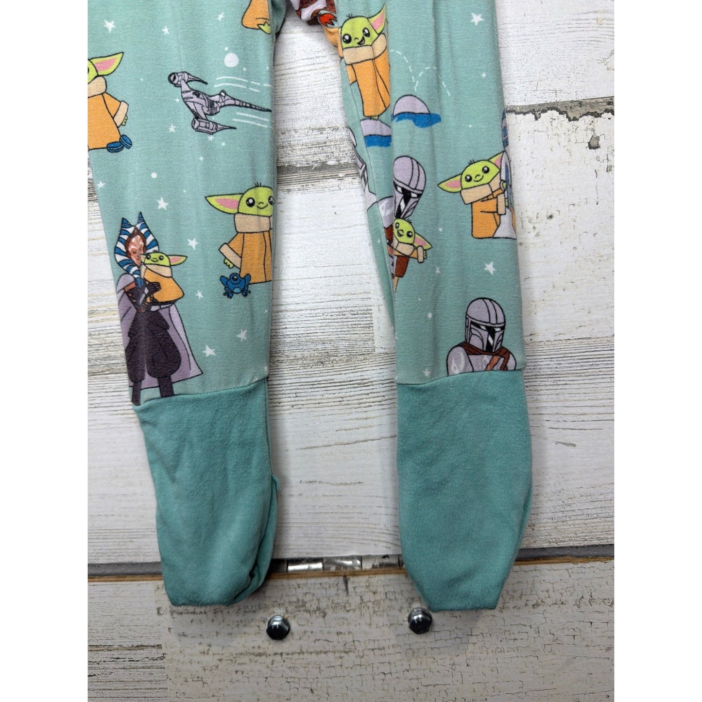 Little Sleepies Sleeper Boys 6-12M Blue Star Wars Bamboo Mandalorian EUC4