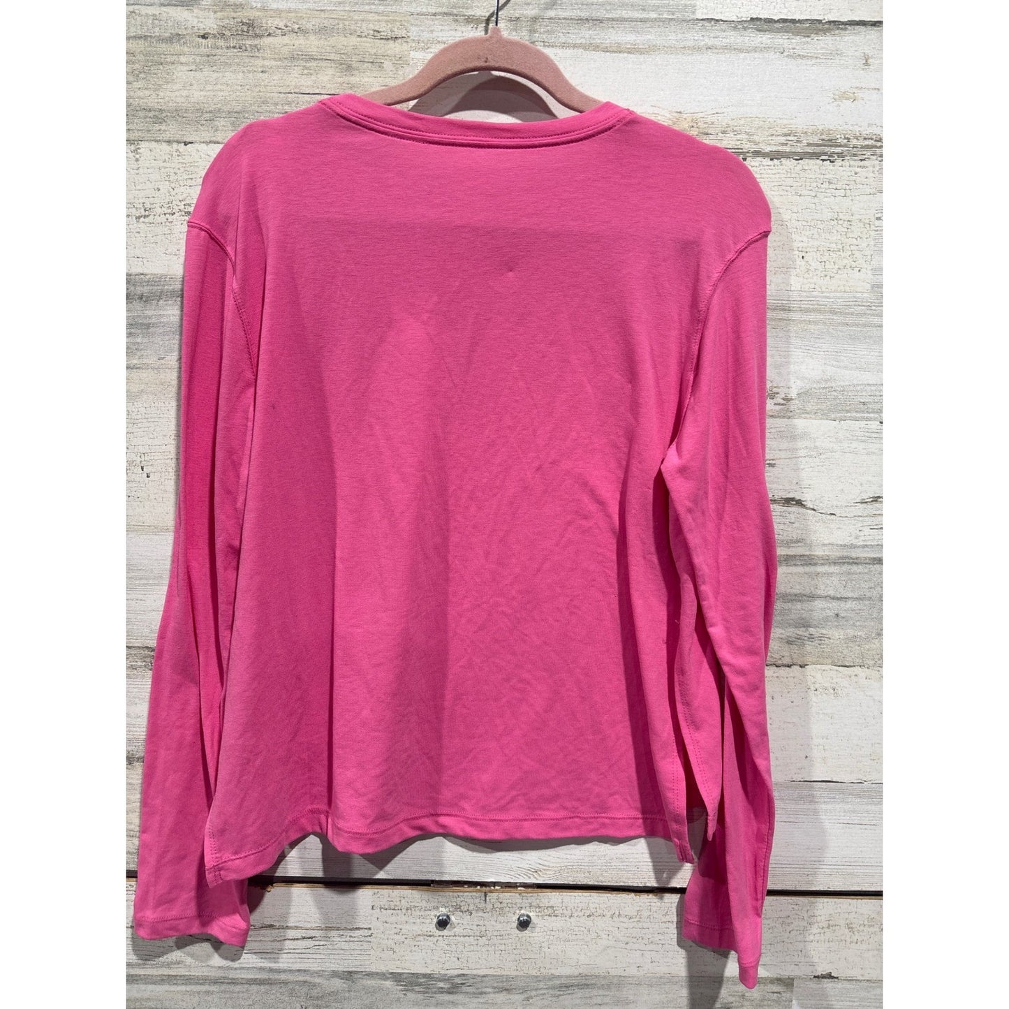 Nike Yoga Dri-FIT Shirt Women Small Pink Long Sleeve Activewear EUC2
