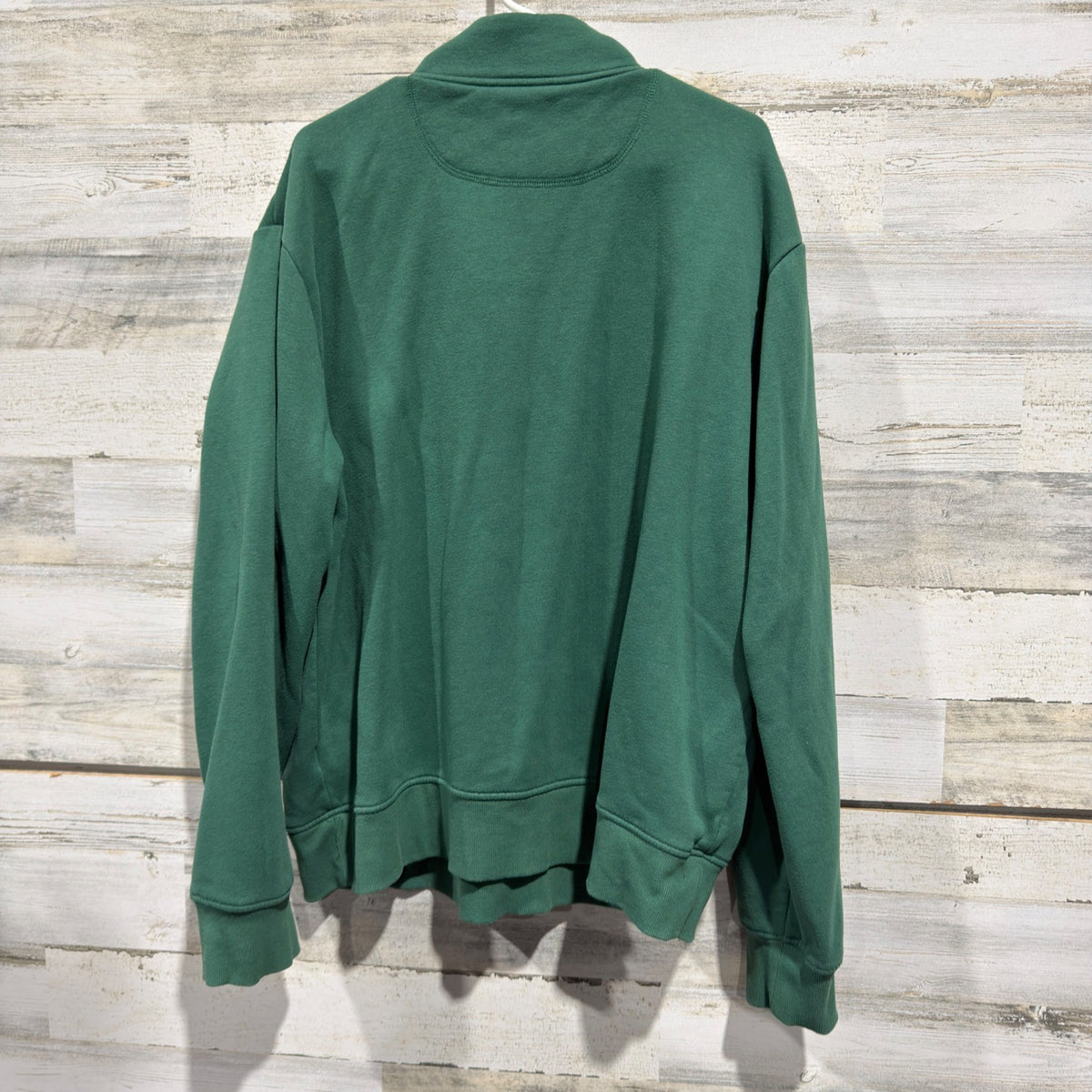 Amazon Essentials Quarter Zip Sweatshirt Mens XXL Green Cotton Flawed*4