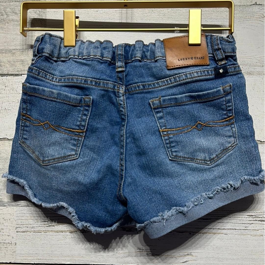 Lucky Brand Riley Shorts Girls Size 12 Blue Denim Adjustable Waist Boho2