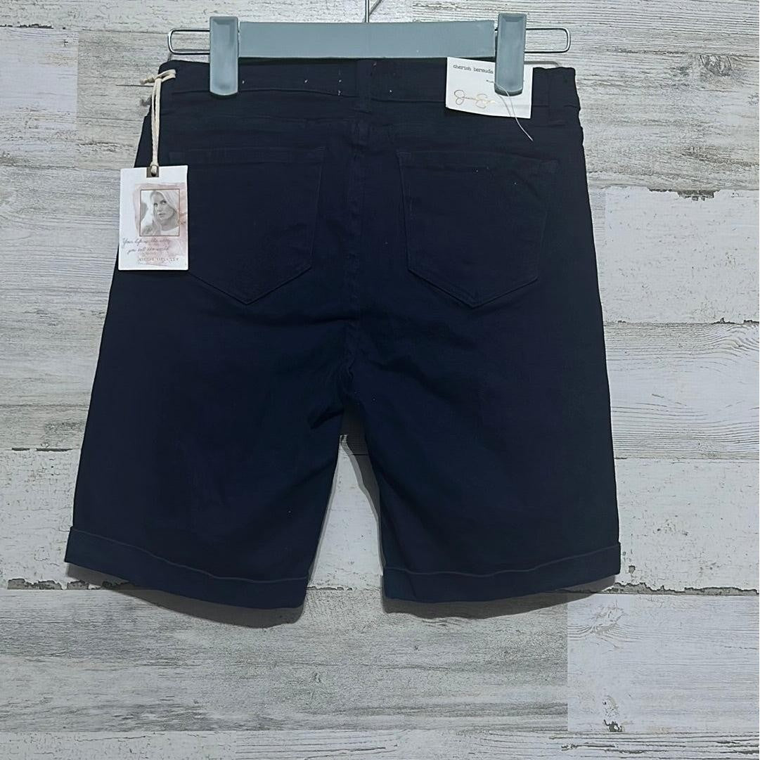 Bermuda Shorts Girls 12 Jessica Simpson Navy Blue Cuffed Cherish NWT2