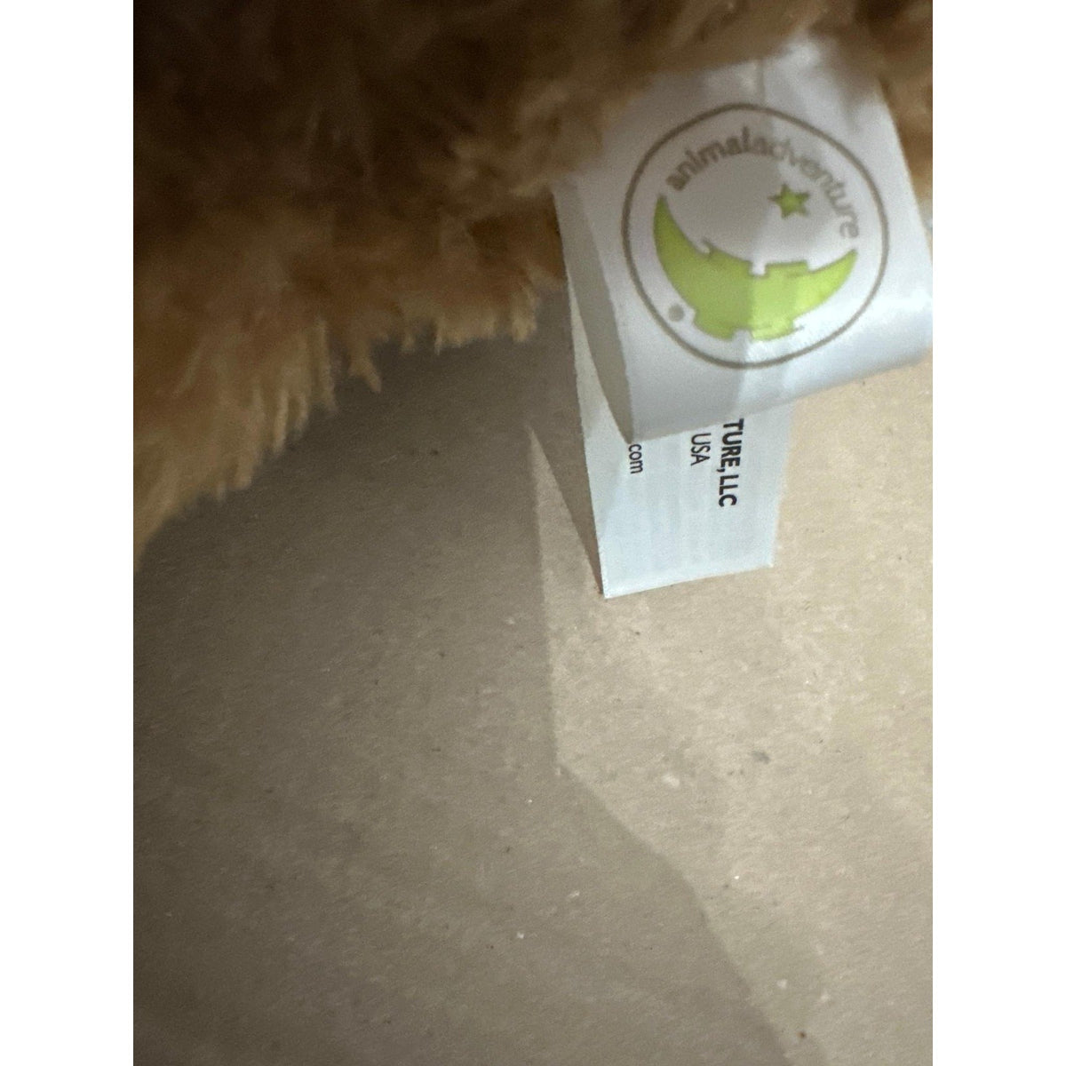 Animal Adventure Plush Dog Unisex OS Brown Shaggy Heart Nose EUC7