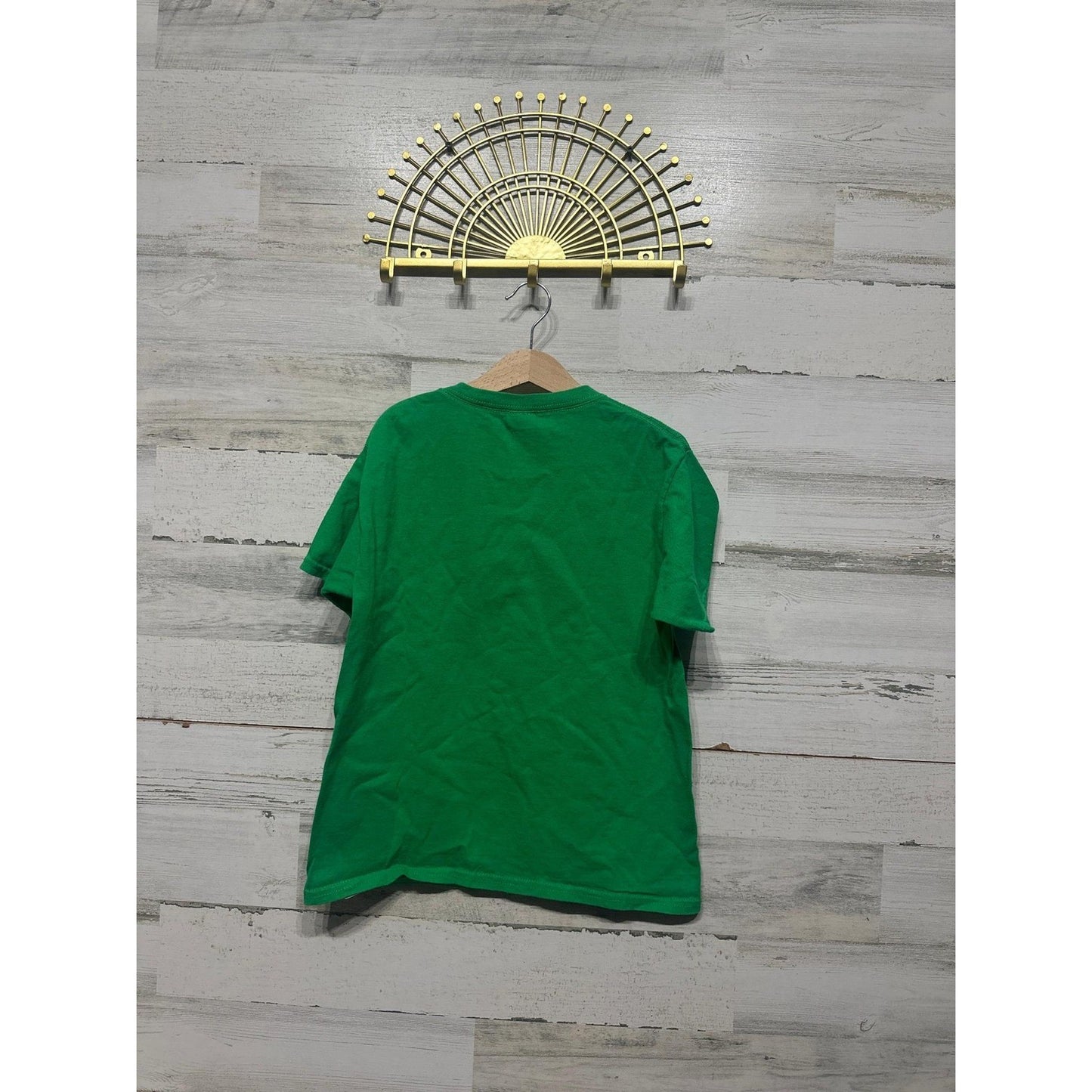 Gildan Graphic Tee Kids Small Green Easter Cross Religious2