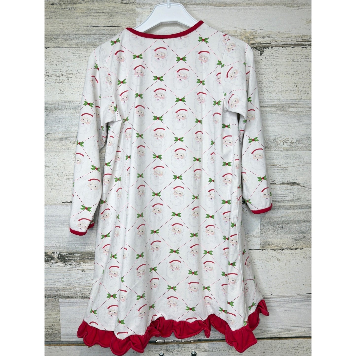Jellybean Nightgown Girls Size 5 White Santa Claus Ruffle Holiday Christmas3