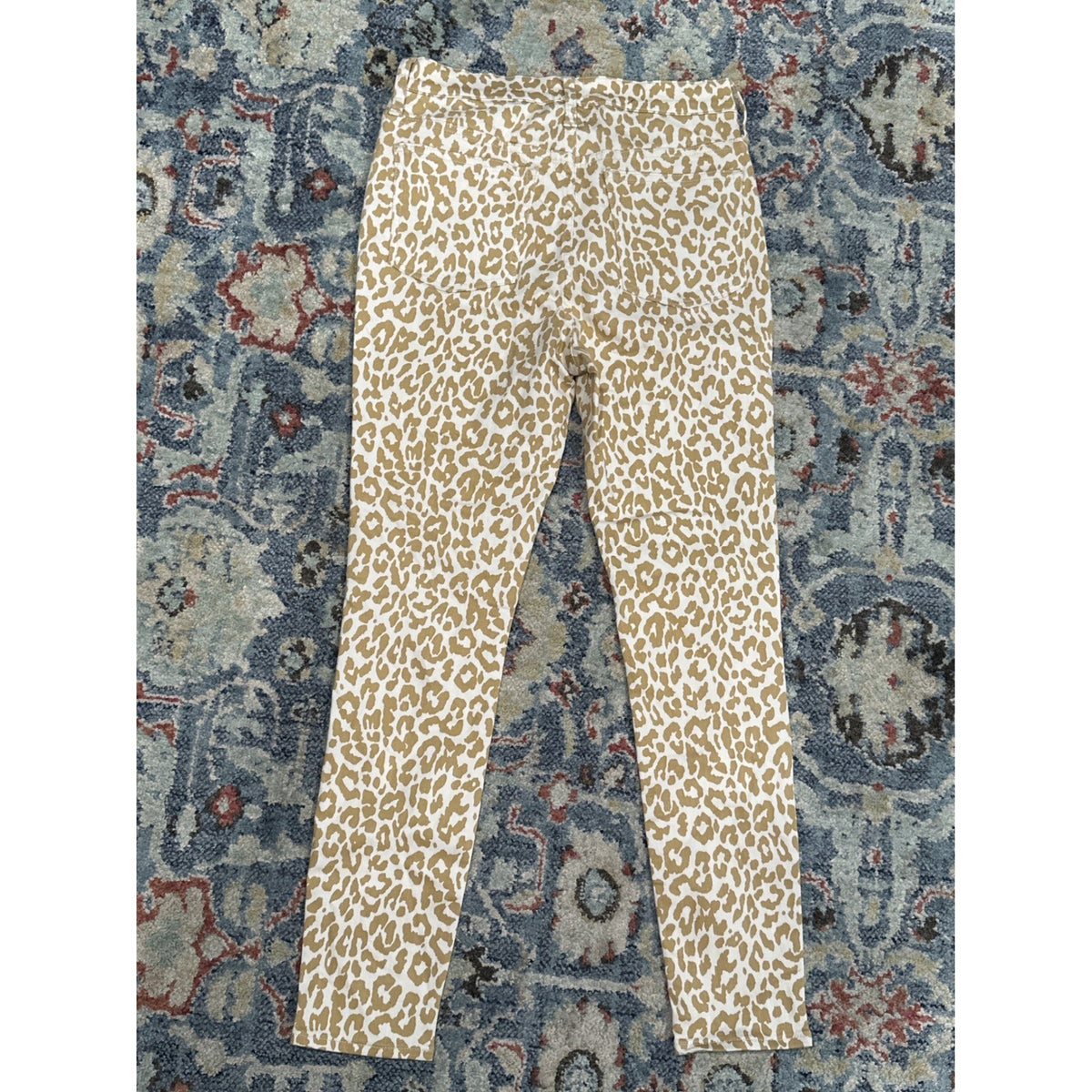 J. Crew Toothpick Jeans Women 28 Tan Leopard Print High Rise Skinny NWT5