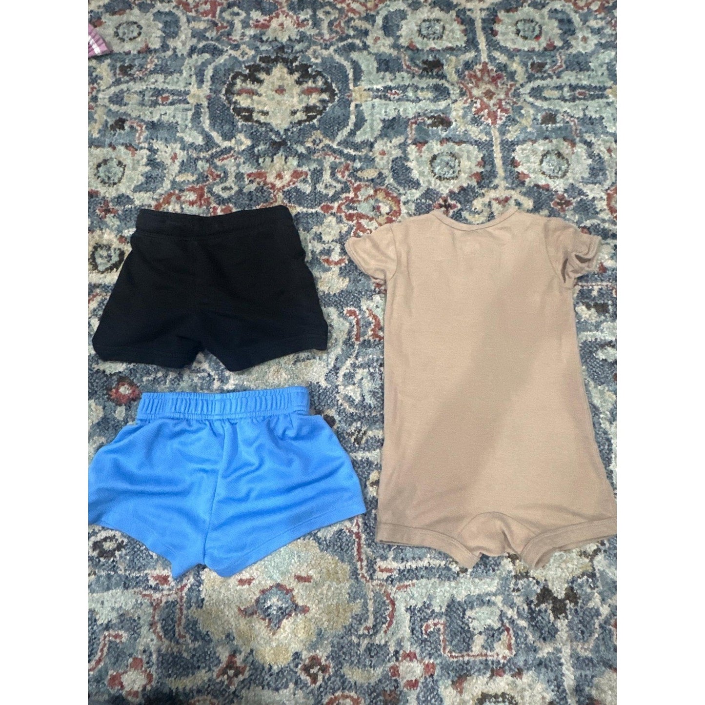 Nike Cat & Jack Hanes Shorts Romper Bundle Boys 18-24M Blue Black Tan1