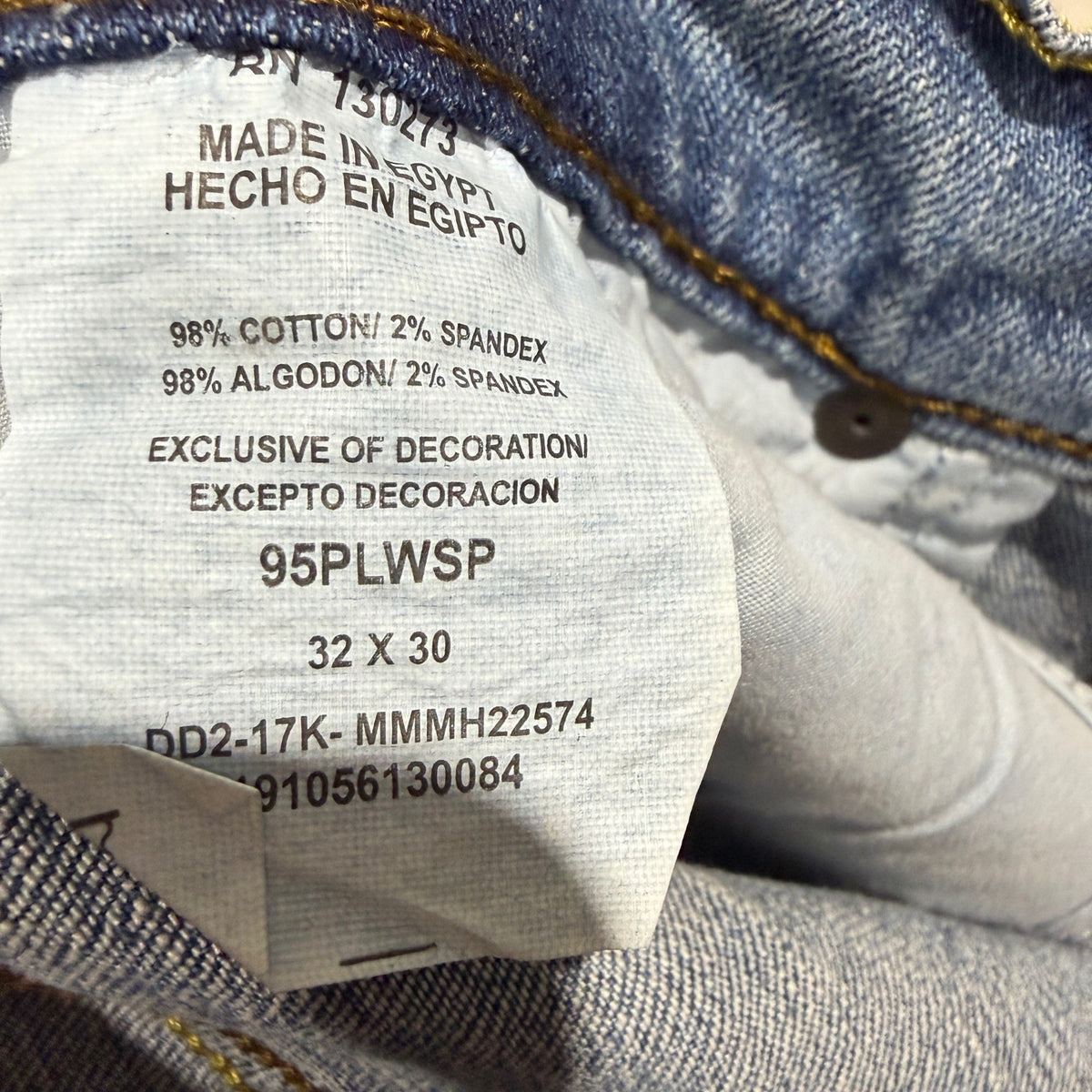 Wrangler Straight Fit Jeans Men 32x30 Blue Cotton Spandex NWT5