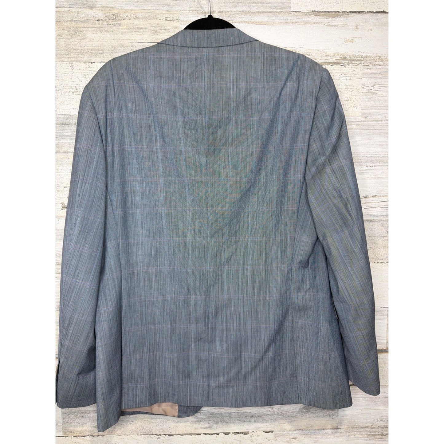 Giovanni Bresciani Blazer Men 42R Blue Glen Plaid Check Two Button Jacket EUC7