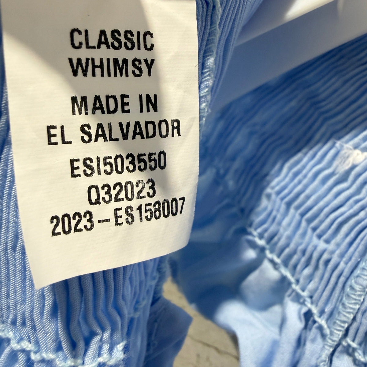 Classic Whimsy Smocked Nightgown Girls 6 Blue Pearl Flutter Sleeve Classic EUC8