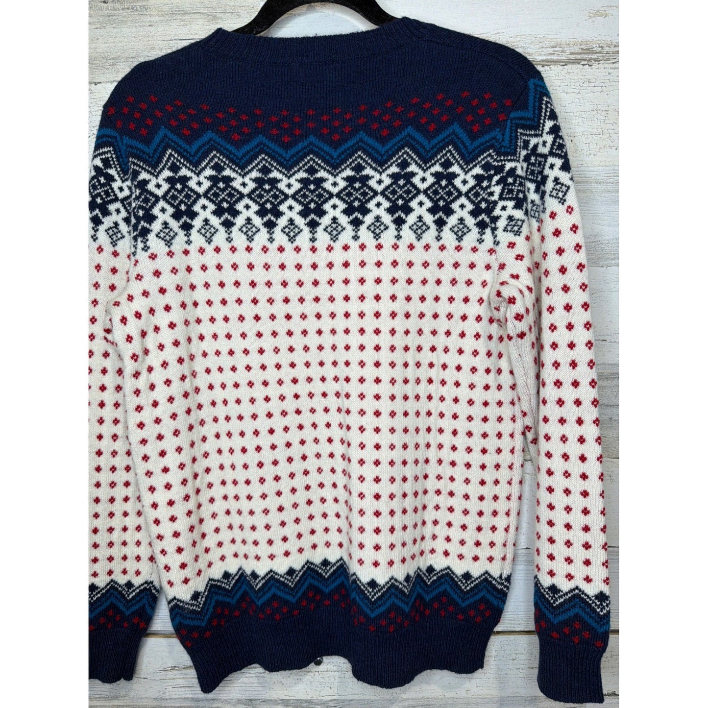 Crewcuts Sweater Boys XXL 14-15 Navy Blue Fair Isle Wool Blend Preppy NWT4