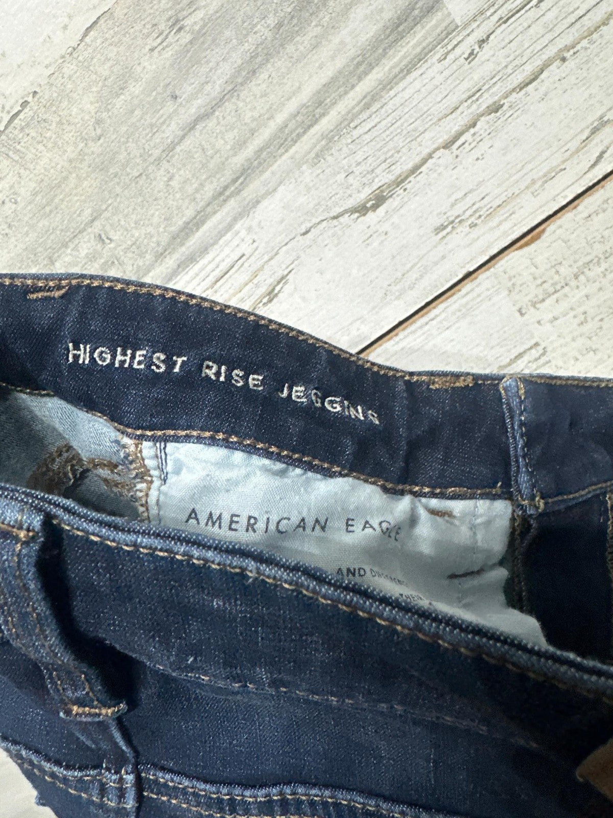 American Eagle Highest Rise Jegging Womens 4 Dark Blue Next Level Stretch GUC5