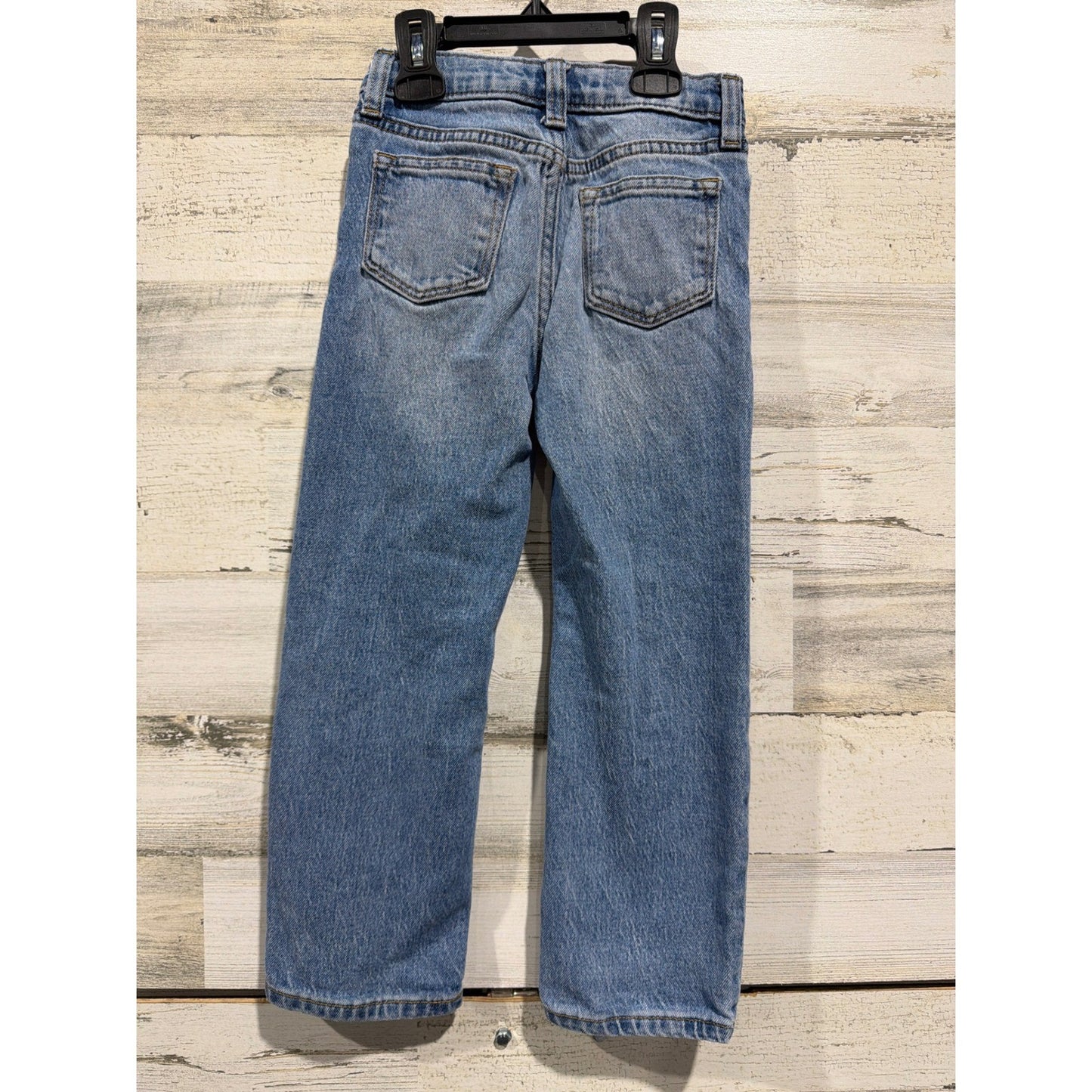 Old Navy Straight Jeans Boys 5T Blue Distressed Adjustable Waist Skater EUC3