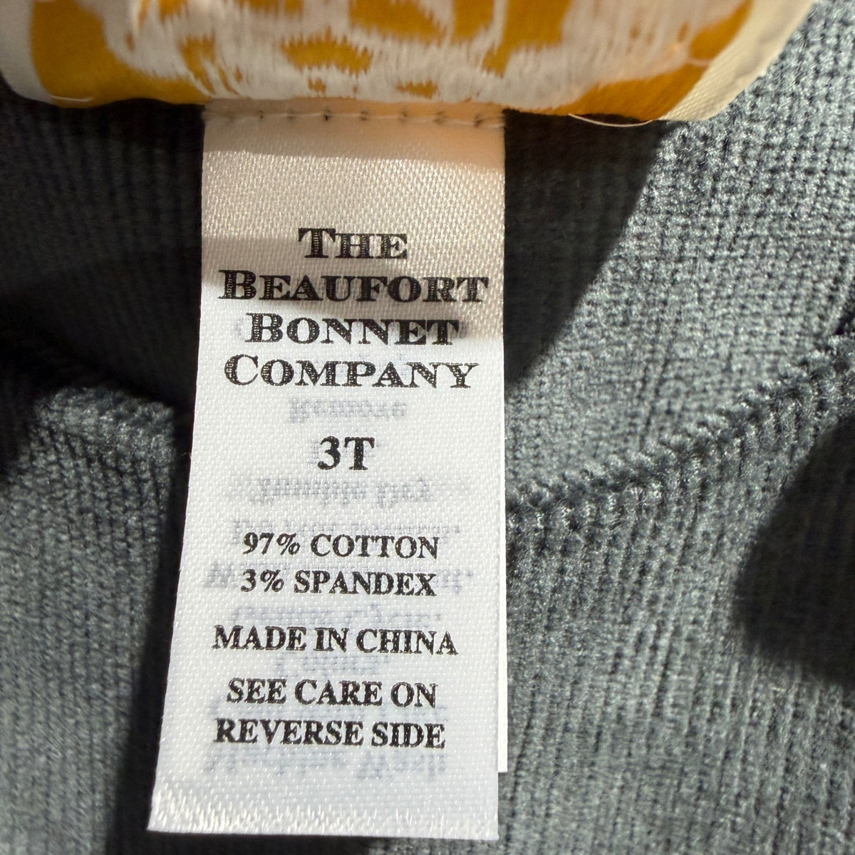 Beaufort Bonnet Co Jumper Dress Girls 3T Gray Cotton Corduroy Classic EUC4