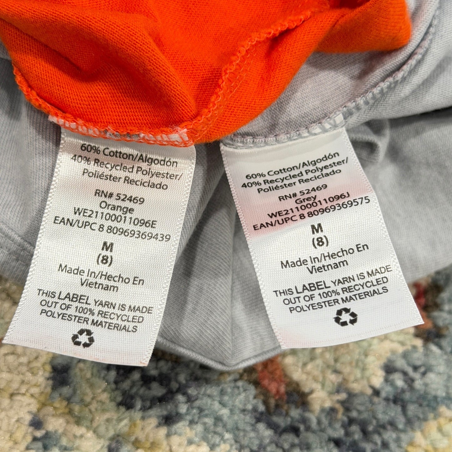 Tank Tops Boys Size 8 Orange Grey Sleeveless Basics EUC3