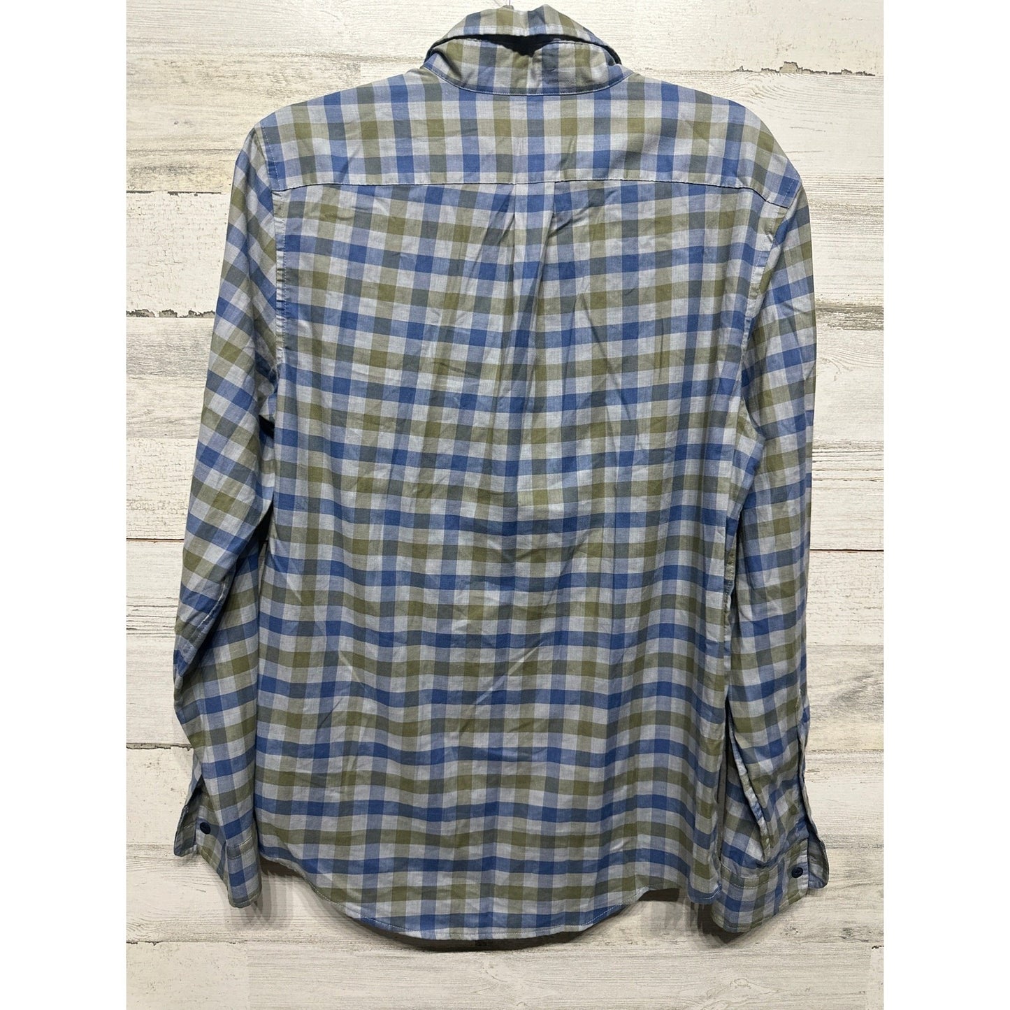 Vineyard Vines Button Down Mens S Blue Green Gingham Slim Longshore Shirt EUC2