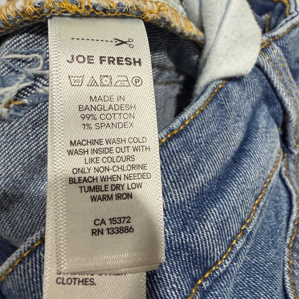 Joe Fresh Carpenter Jeans Kids 6 Blue Cotton Stretch Denim Workwear Utility5