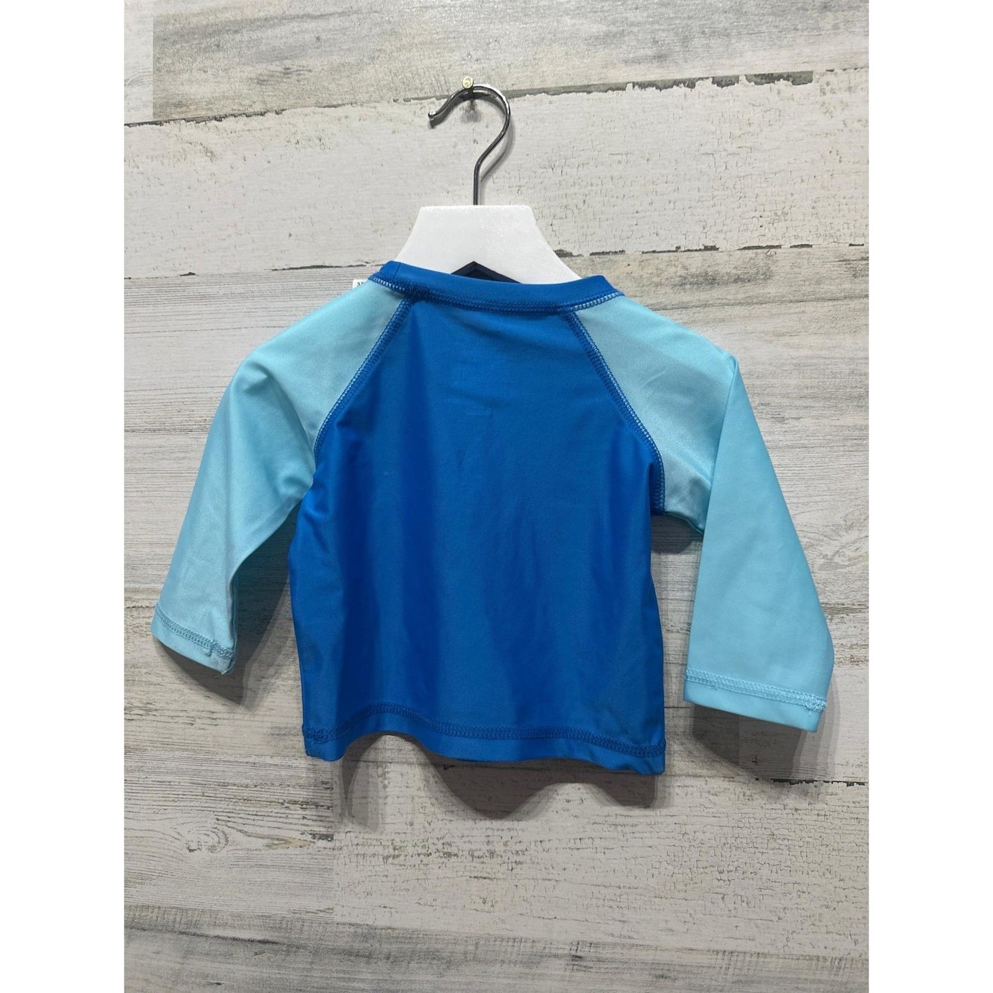 First Impressions Rash Guard Boys 6-9M Blue Shark UPF 50 NWT3