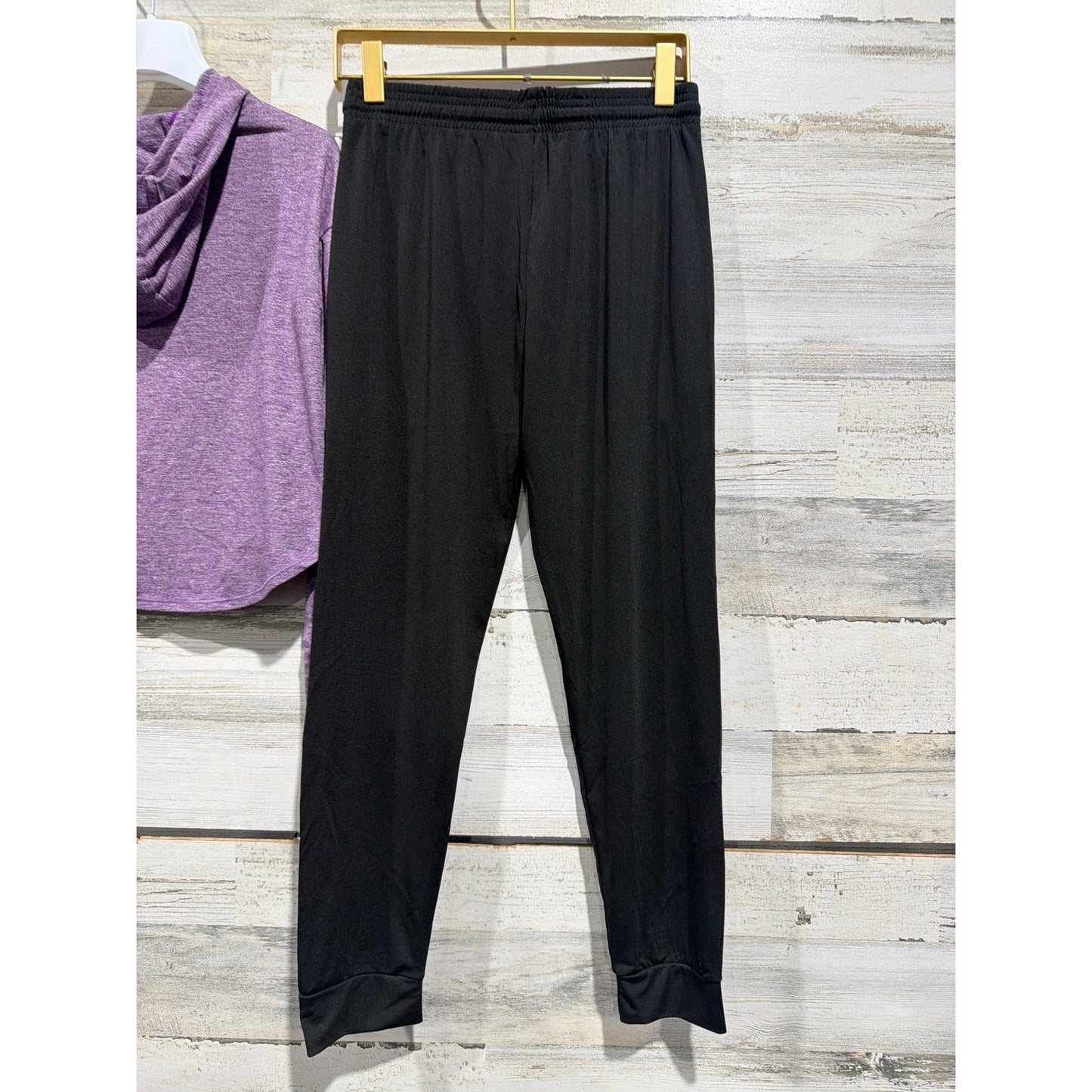 All In Motion Hoodie Real Essentials Joggers Girls M Purple Black Athletic EUC6