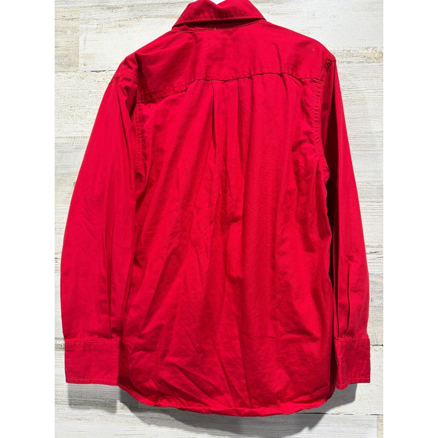 Cinch Button Down Shirt Boys XS 4-5 Red Long Sleeve Western Rodeo EUC3
