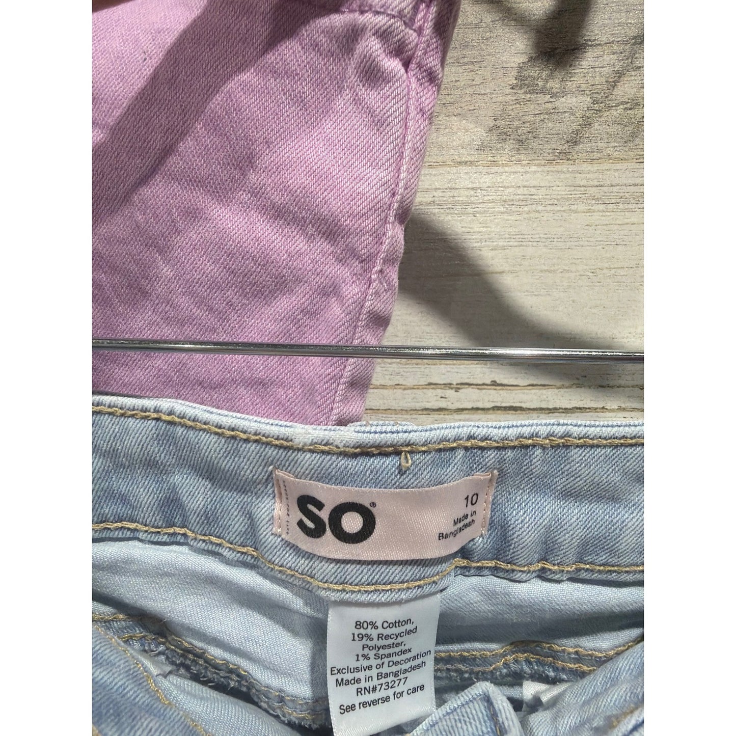 SO Cat & Jack Shorts Bundle Girls 10/12 Purple Blue Floral Denim EUC5