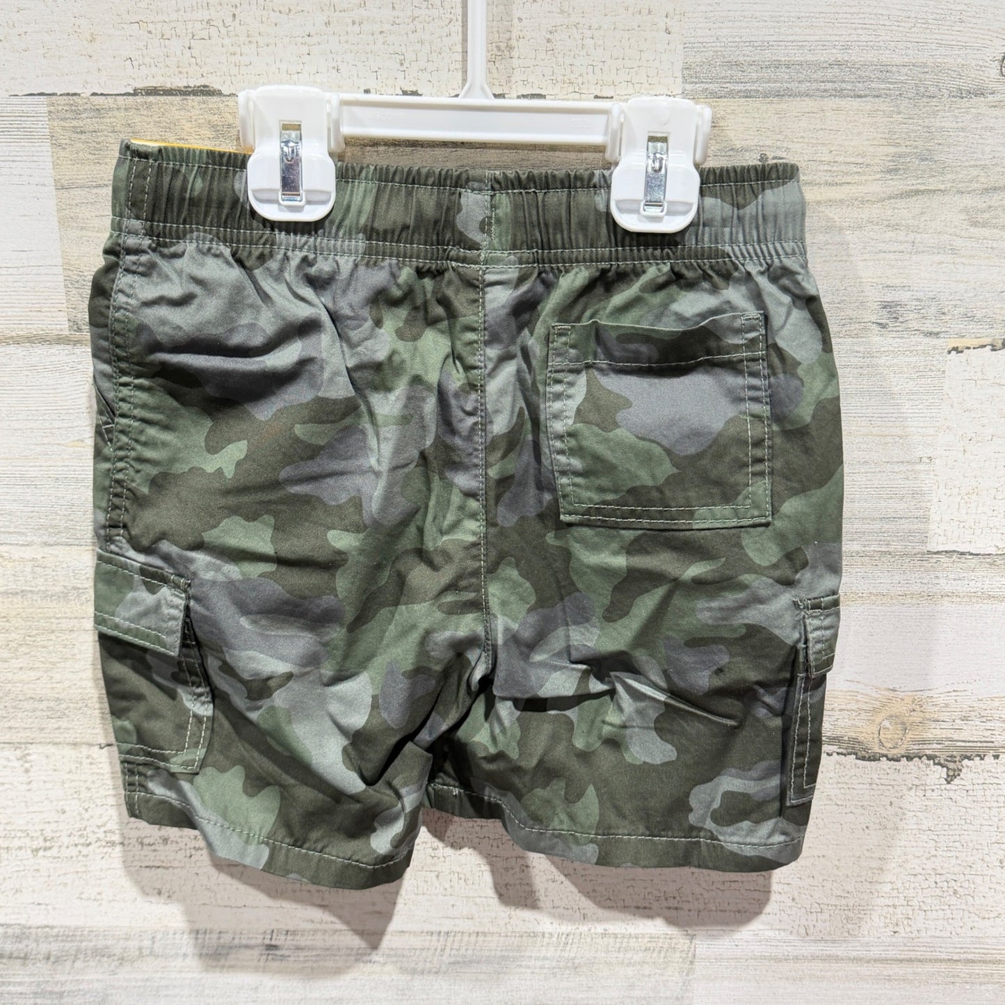 Cat & Jack Cargo Shorts Boys S 6/7 Green Camo Drawstring Utility Gorpcore NWT2