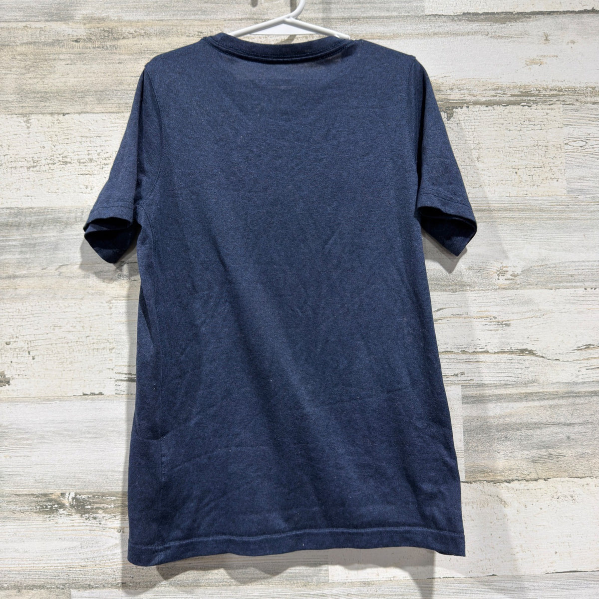 Nike Dri-FIT Swoosh Tee Boys Small Navy Blue Heathered Polyester Sportswear EUC6