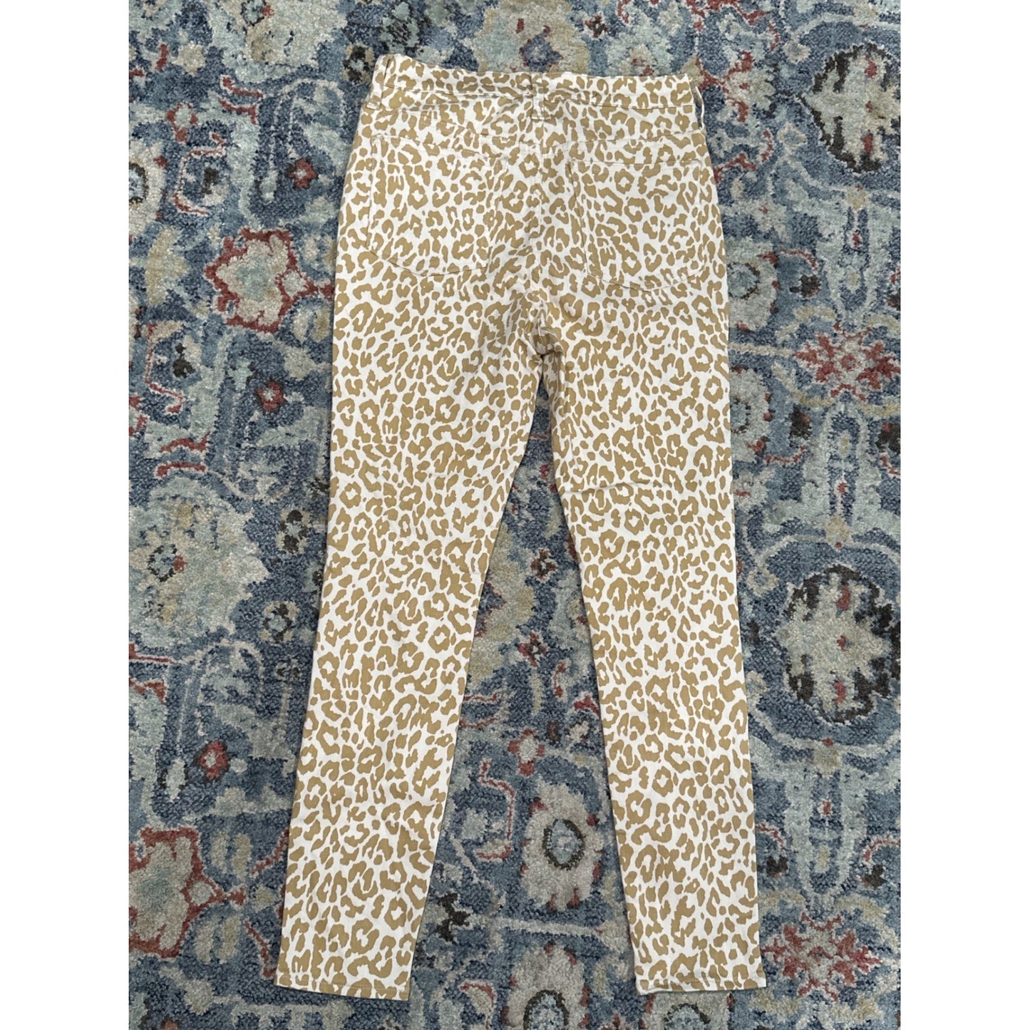 J. Crew Toothpick Jeans Women 28 Tan Leopard Print High Rise Skinny NWT5