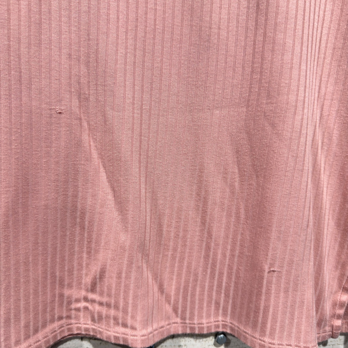 Matilda Jane Henley Top Women M Pink Ribbed Long Sleeve *Flawed4
