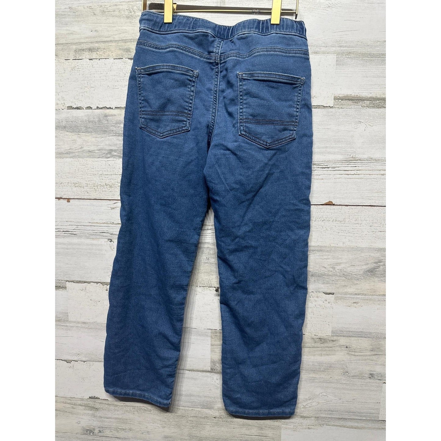Cat and Jack Denim Joggers Boys Size 12 Blue Athletic Fit Drawstring EUC2