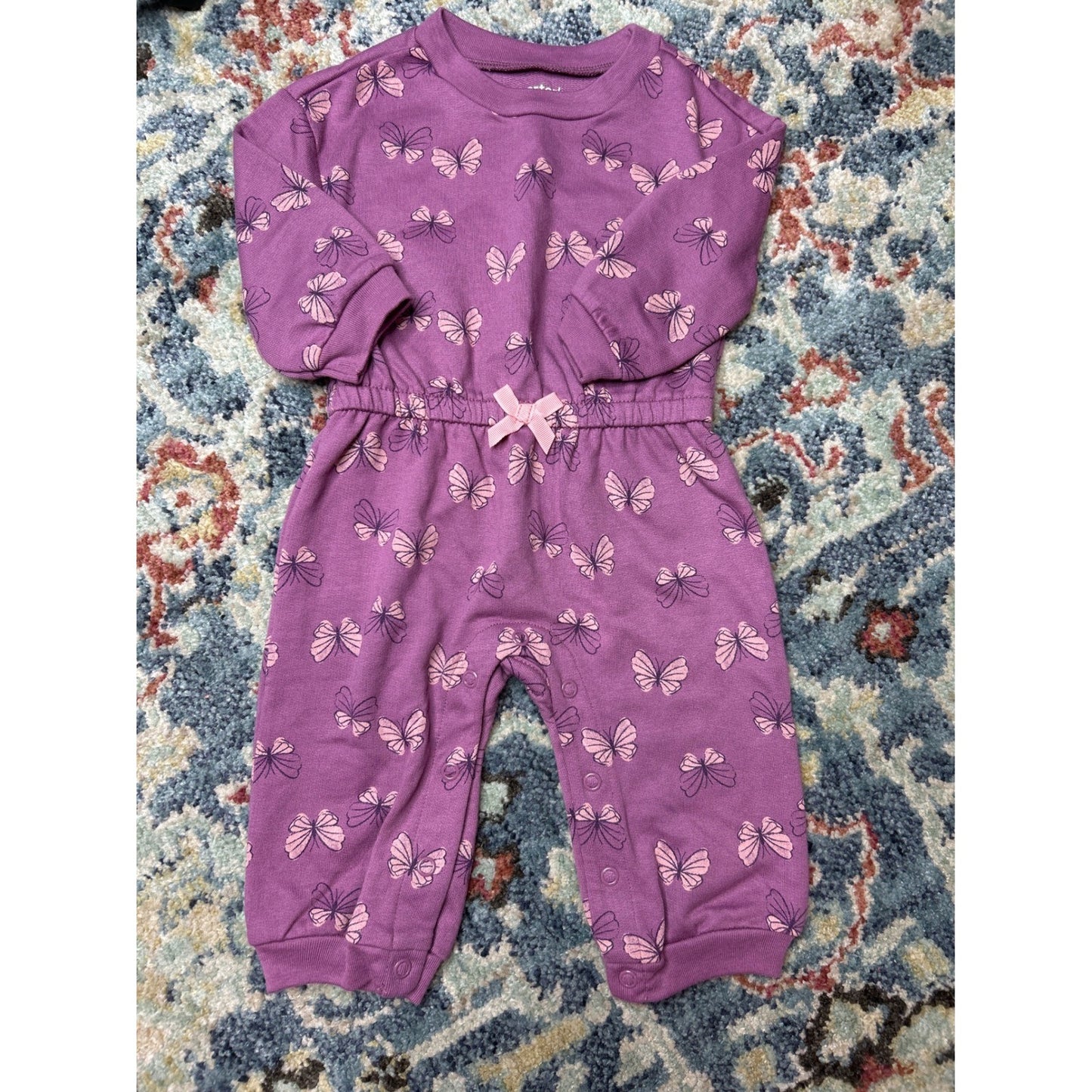Girls 3-6M Pink Purple Bundle HB Carter's Cat & Jack Bodysuits Sleeper GUC6