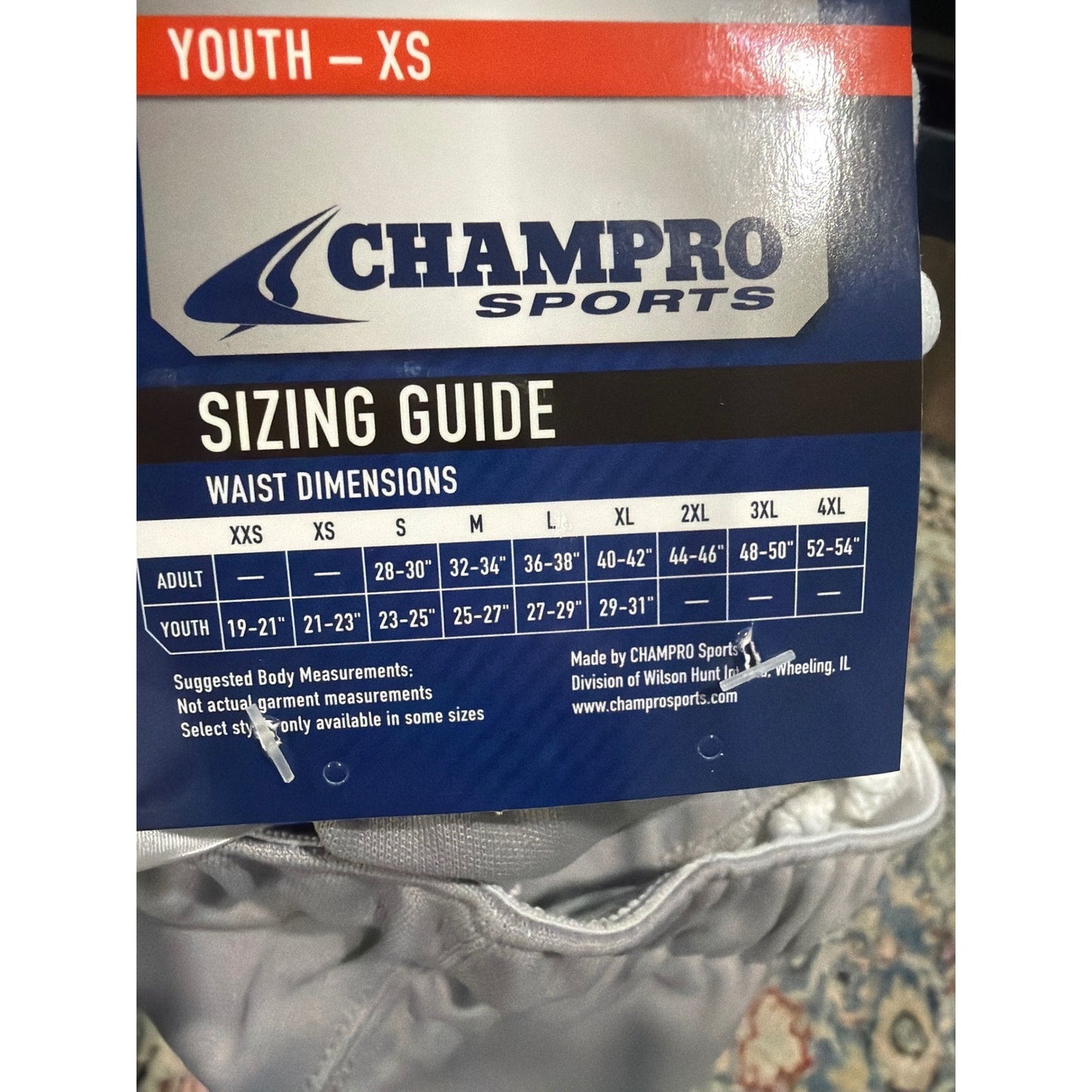 Champro Sports Softball Pants Girls XS Gray Elastic Waist Cuffs NWT5