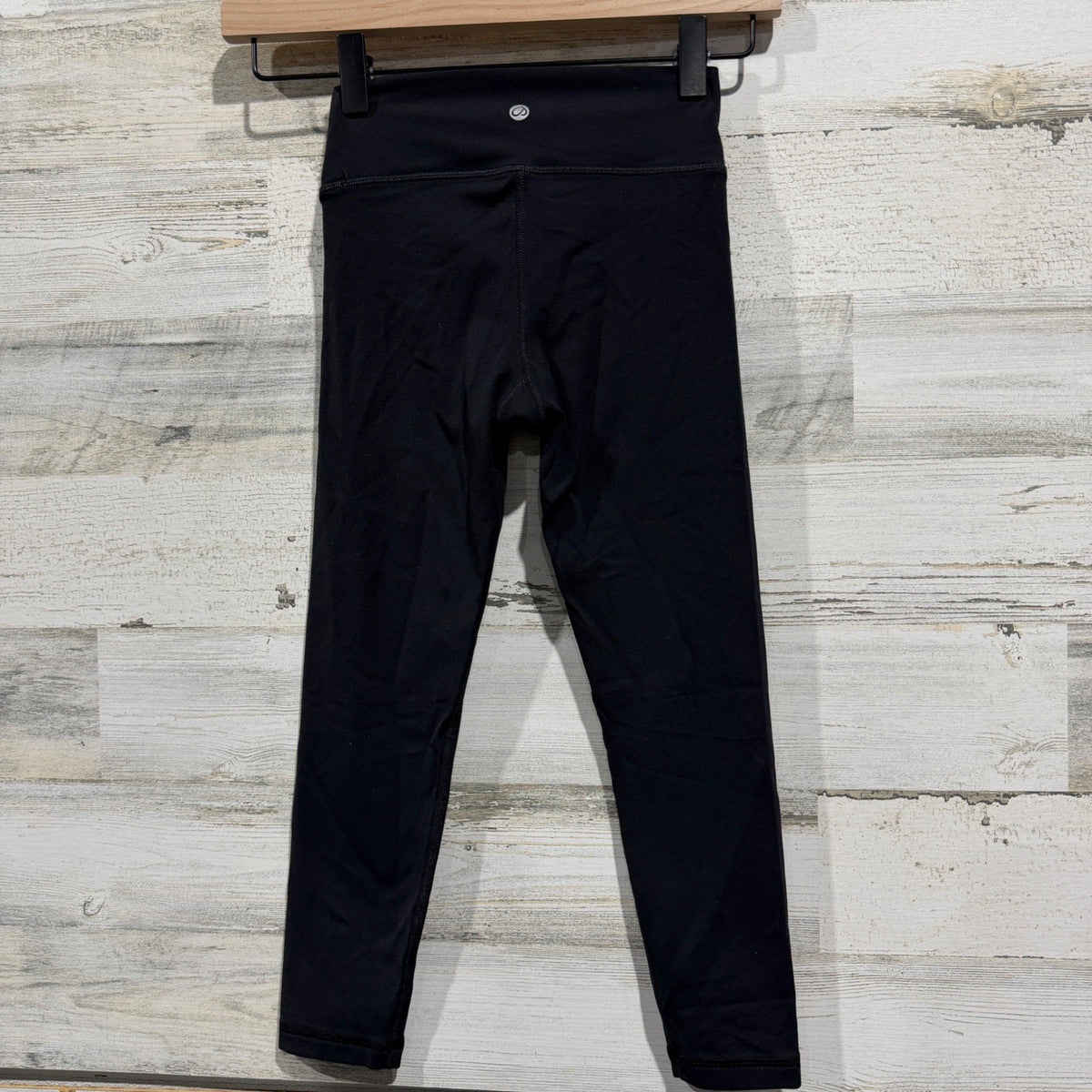 90 Degree by Reflex Leggings Girls S Black Crossover Waist Activewear EUC3