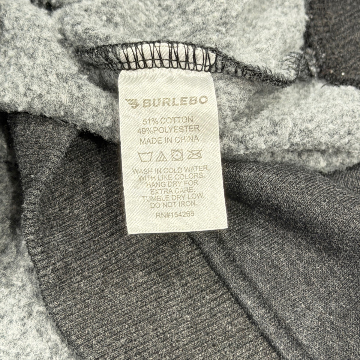 Burlebo Outdoors Hoodie Fits Like Boys 5/6 Gray Deer Graphic Gorpcore EUC7