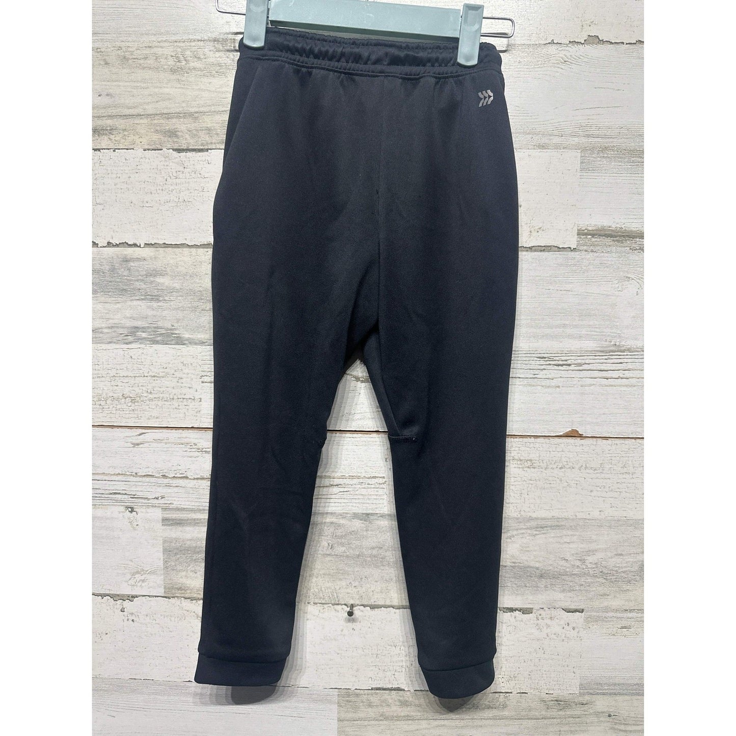 All In Motion Joggers Boys XS 4/5 Black Tech Fleece Zip Pockets EUC2