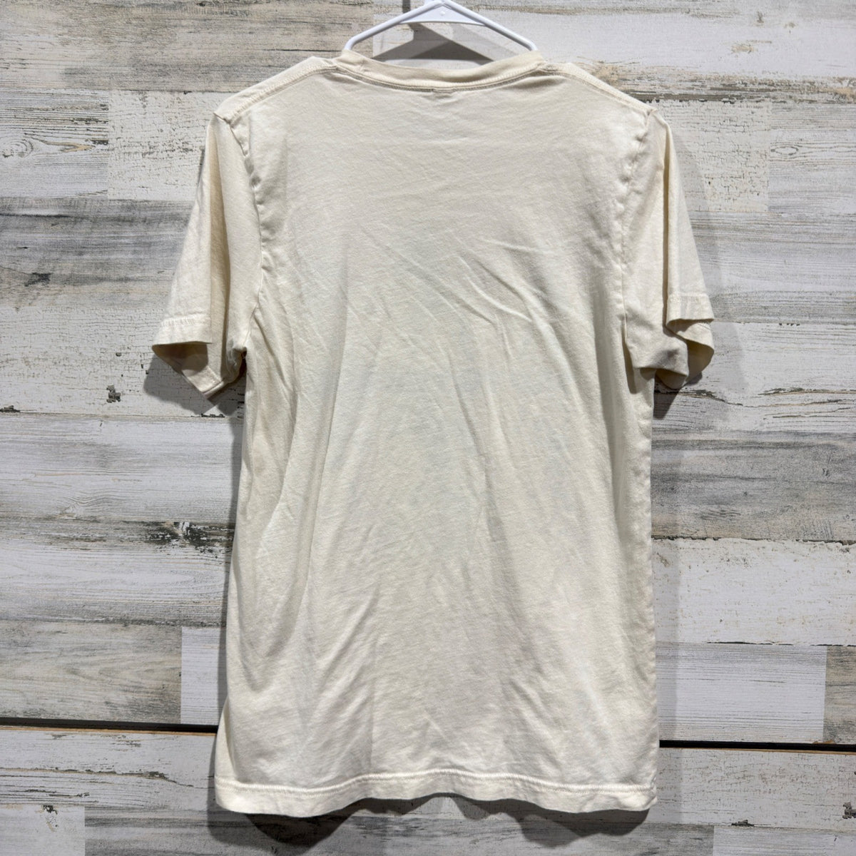 Bella Canvas Bad To The Bone Graphic Tee Women M Cream Cotton Spooky Halloween4