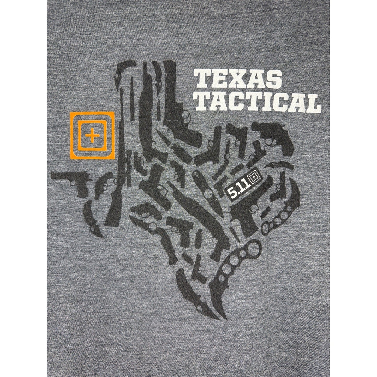 5.11 Tactical T-Shirt Men XL Gray Texas Graphic Short Sleeve Outdoor EUC4