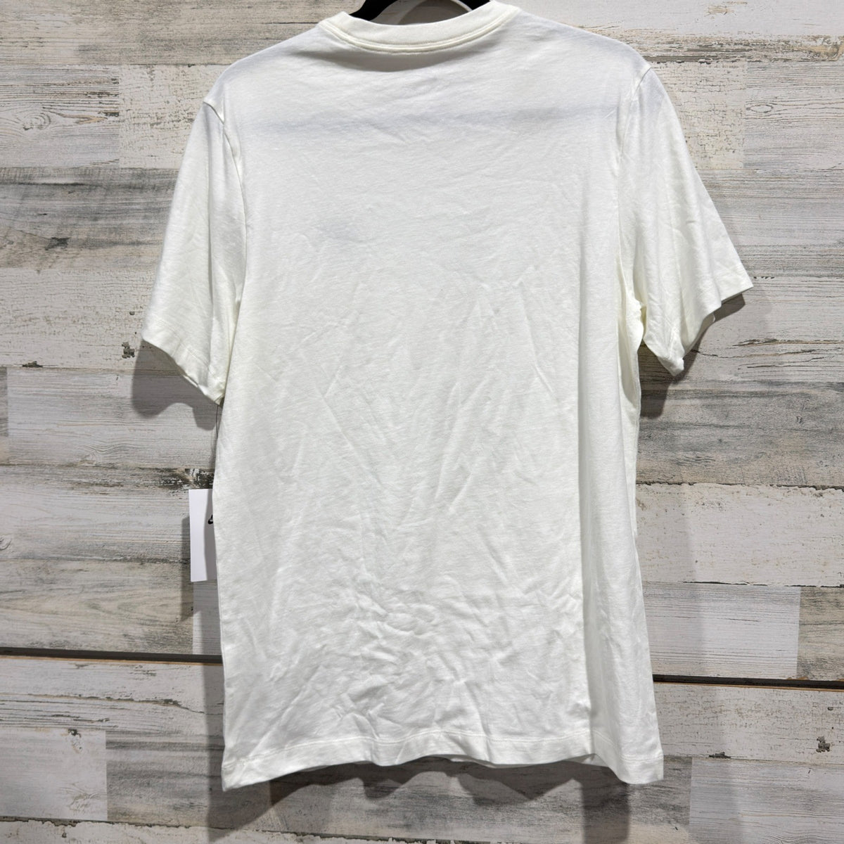 Nike Sportswear Club T-Shirt Men M Sail White 100% Cotton NWT Flawed*9