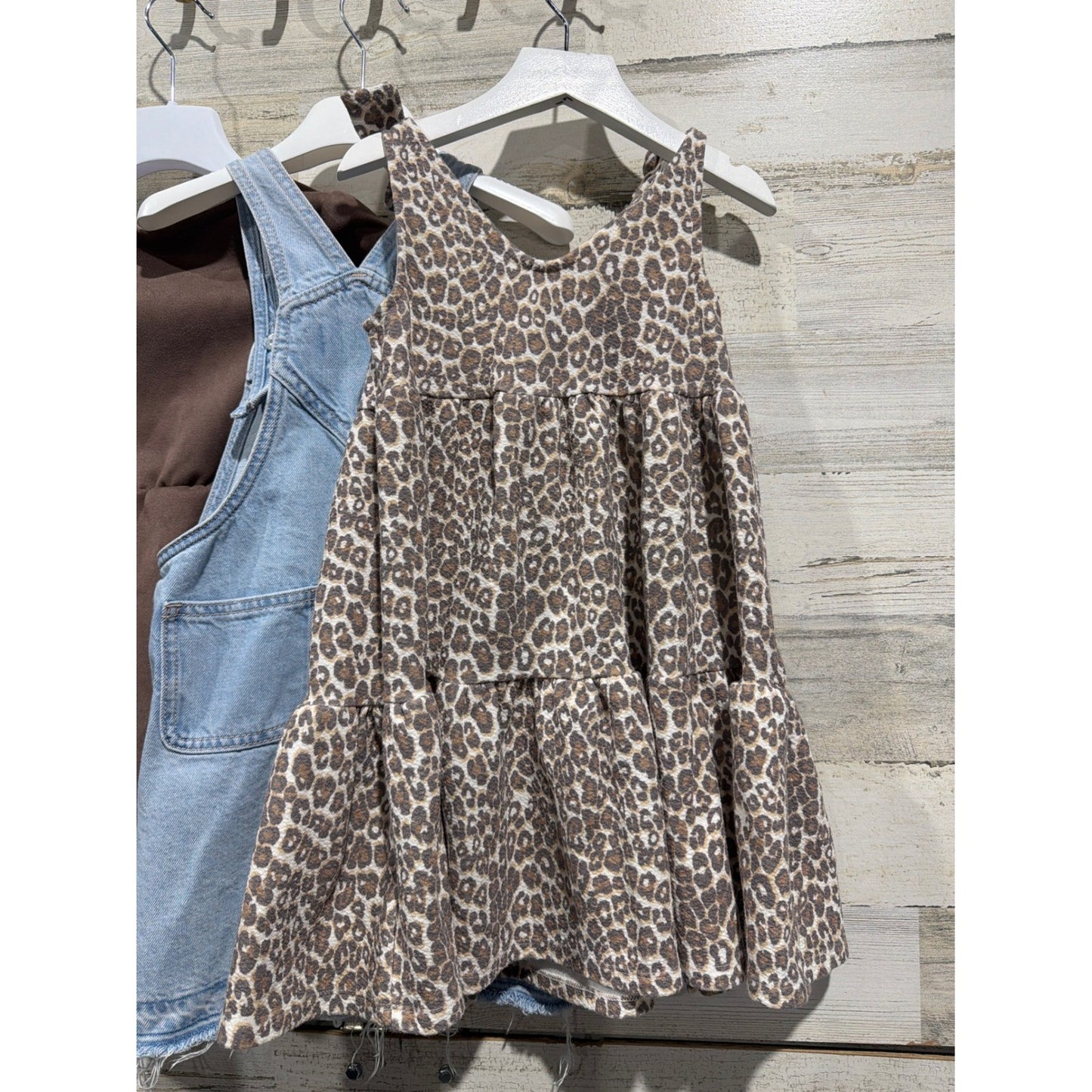 Sincerely Jules Old Navy Dress Bundle Girls 5T Brown Leopard Denim EUC6