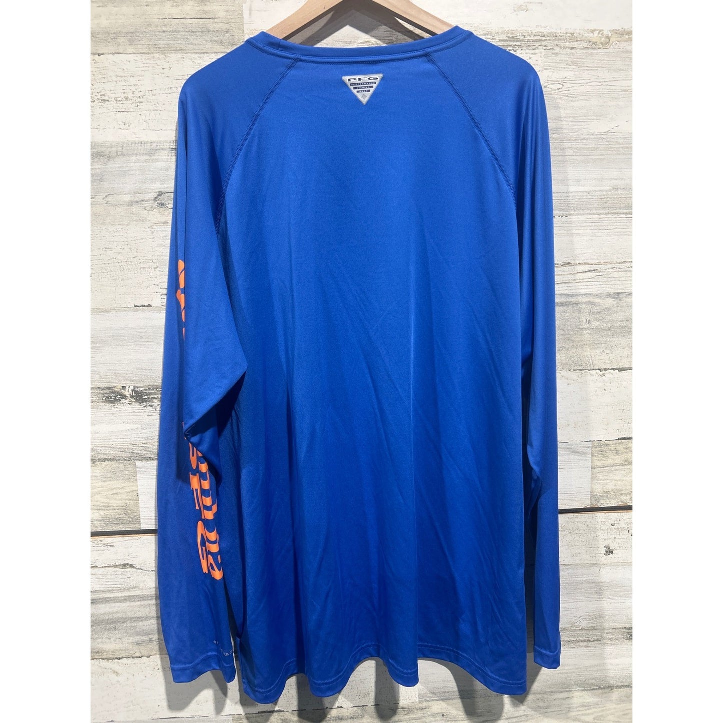 Columbia PFG Shirt Mens XXL Blue Long Sleeve Terminal Tackle Fishing EUC4