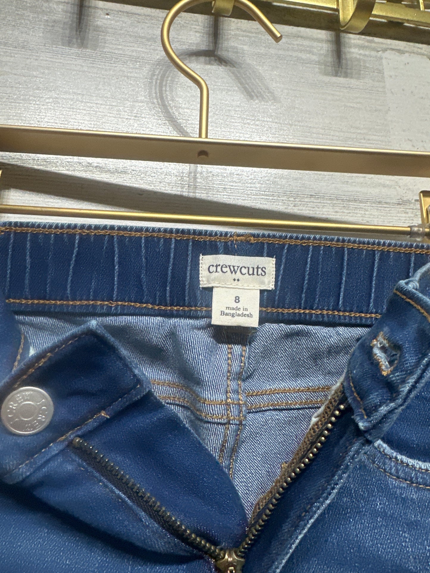 Girls Size 8 Crewcuts Distressed Jeans - Very Good Used Condition