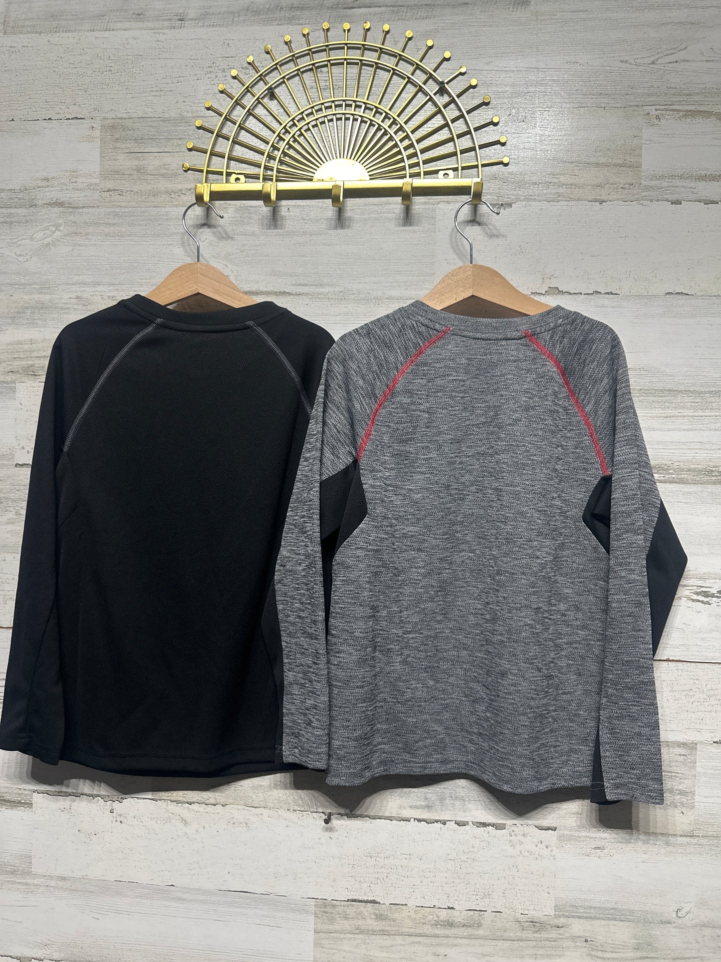 Boys Size 8 Old Navy Active Go Dry Cool Long Sleeve Shirt Lot (2 Pieces) - Very Good Used Condition