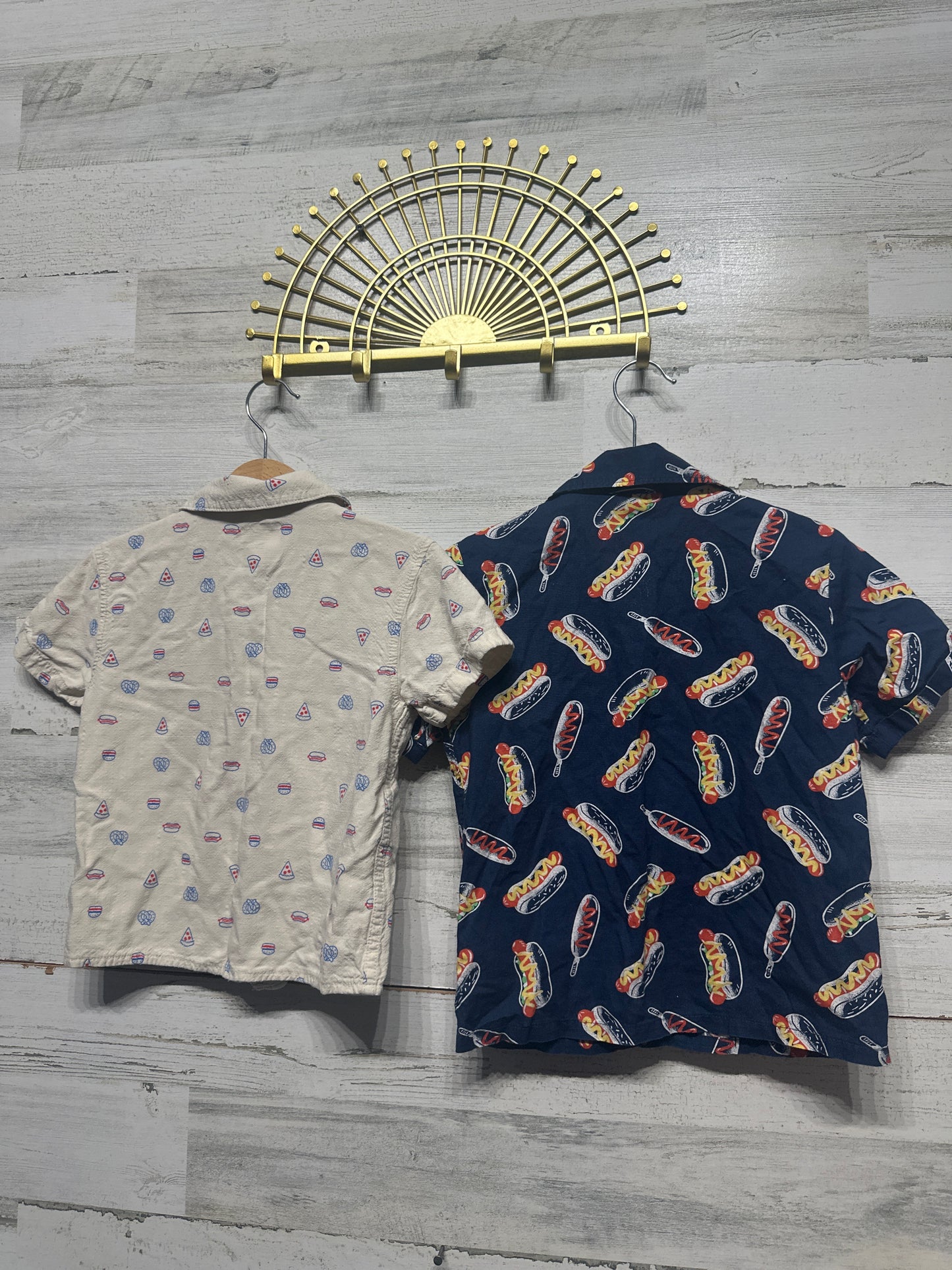 Boys Size 4t Old Navy/Cat and Jack Button Up Shirt Lot (2 pieces) - Good Used Condition