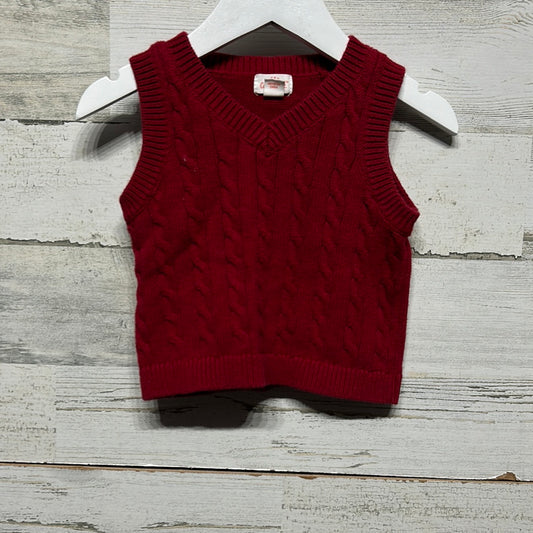 6-9m Cat and Jack Red Sweater Vest - Very Good Used Condition