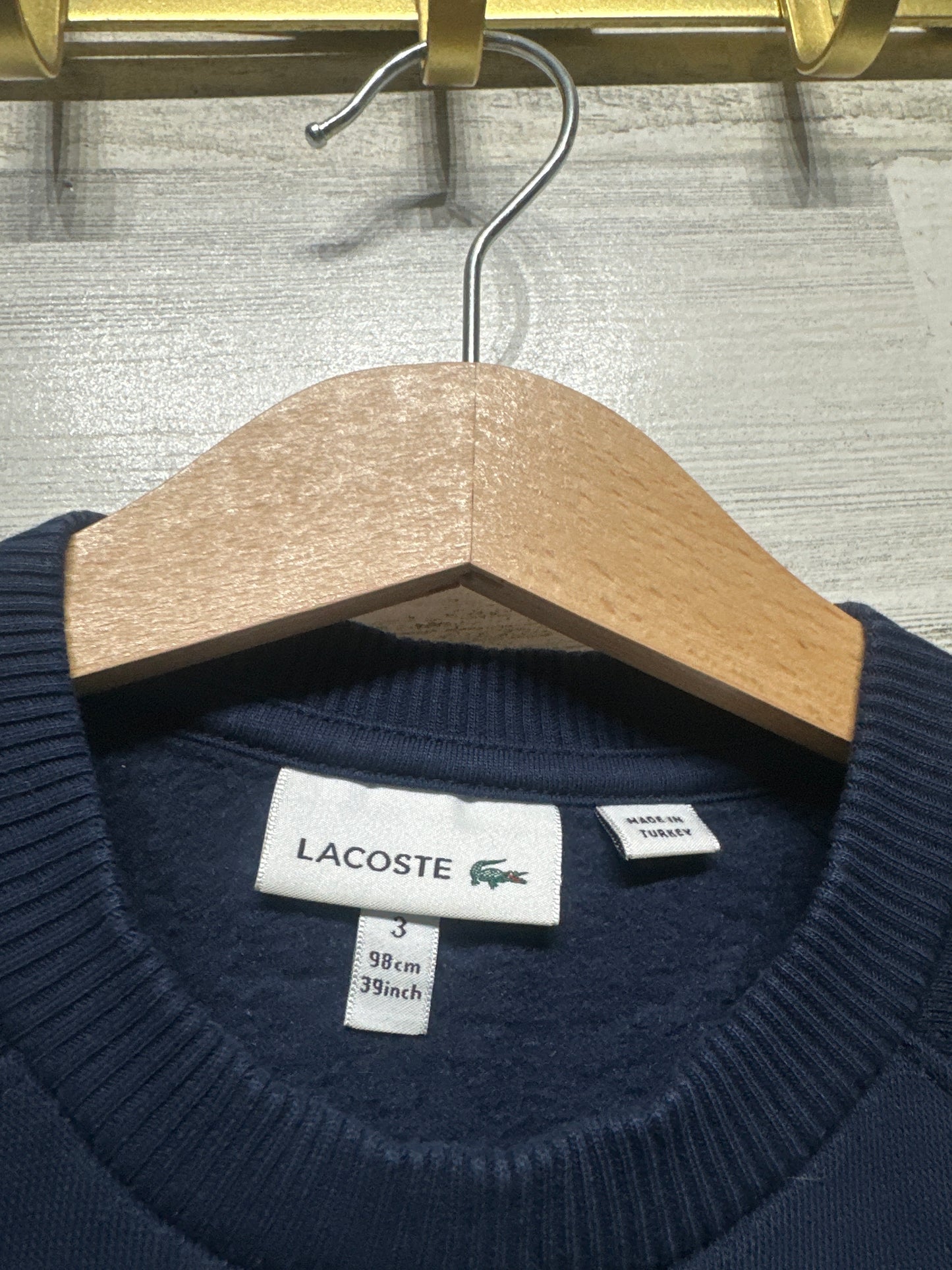 Boys Size 3 Lacoste Navy Sweatshirt - Very Good Used Condition