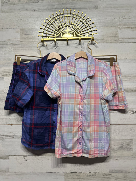 Size 10/12 Plaid Pajama Lot (2 sets) - Good Used Condition
