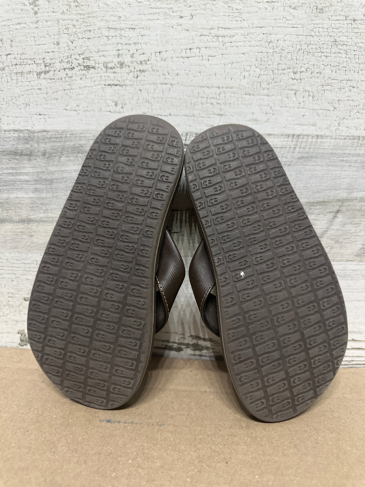 Youth 1-2 Sanuk Brown Flip Flop Sandals - Good Used Condition